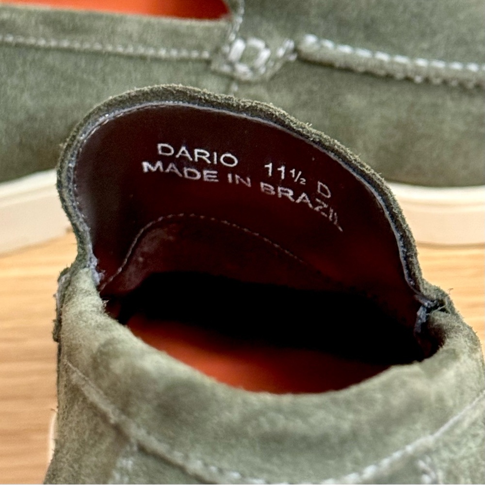 Joseph Abboud Hunter Green Suede Loafers - Picture 7 of 7
